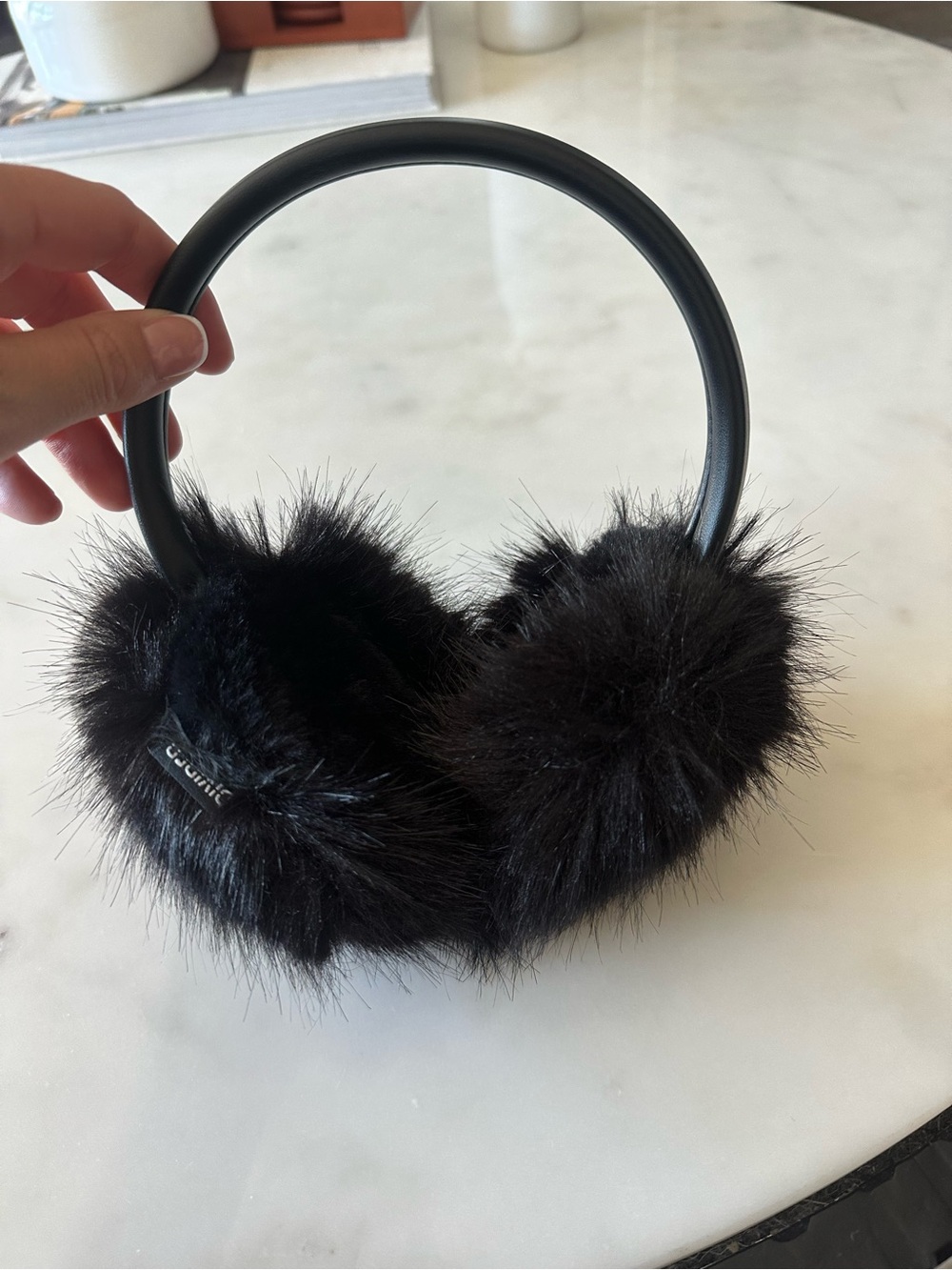 H&M Black Faux Fur Earmuffs